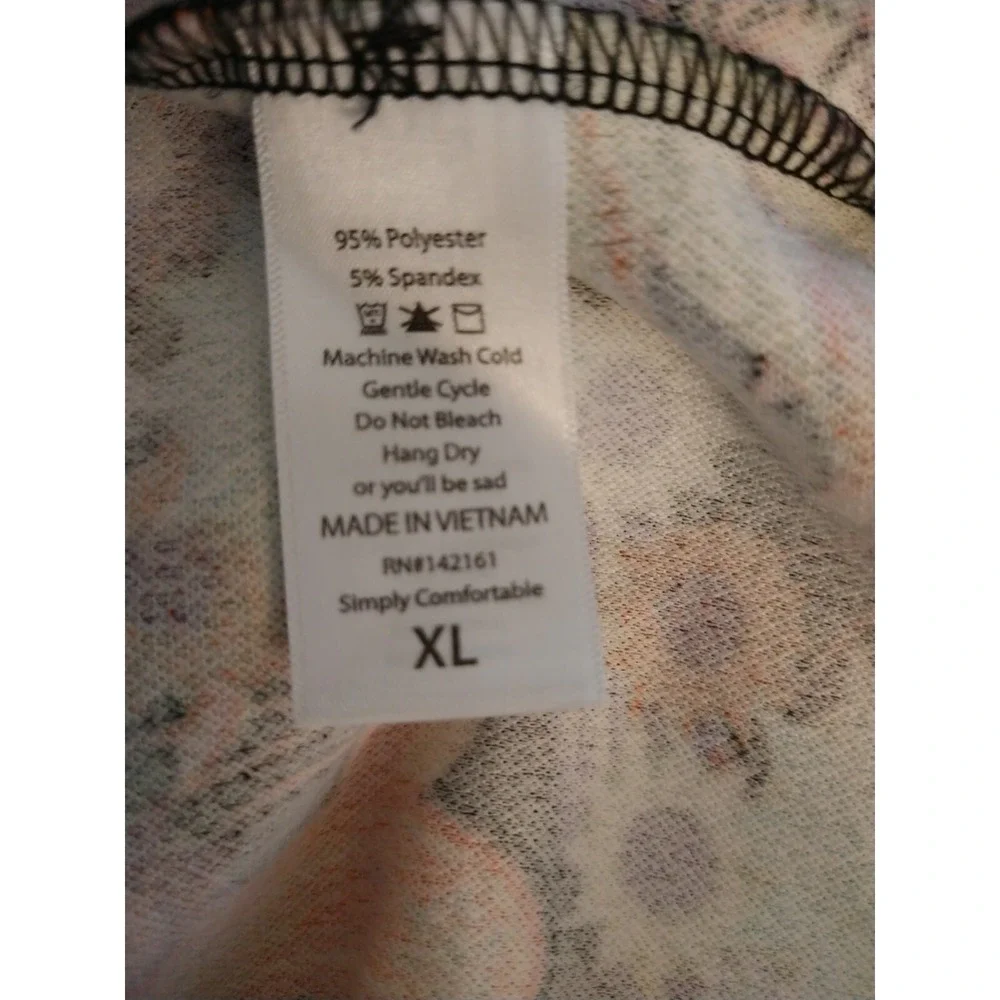 LuLaRoe Skirt Ladies‎ Size L Purple Easter Stretch Straight Knee Length (E#10)